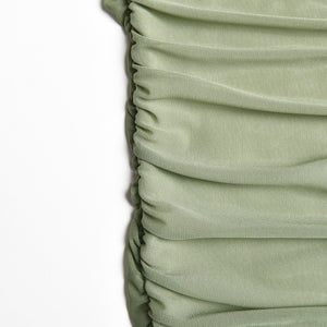 Spring and summer sling stitching dress tight pleated fishtail dress - Negative Apparel