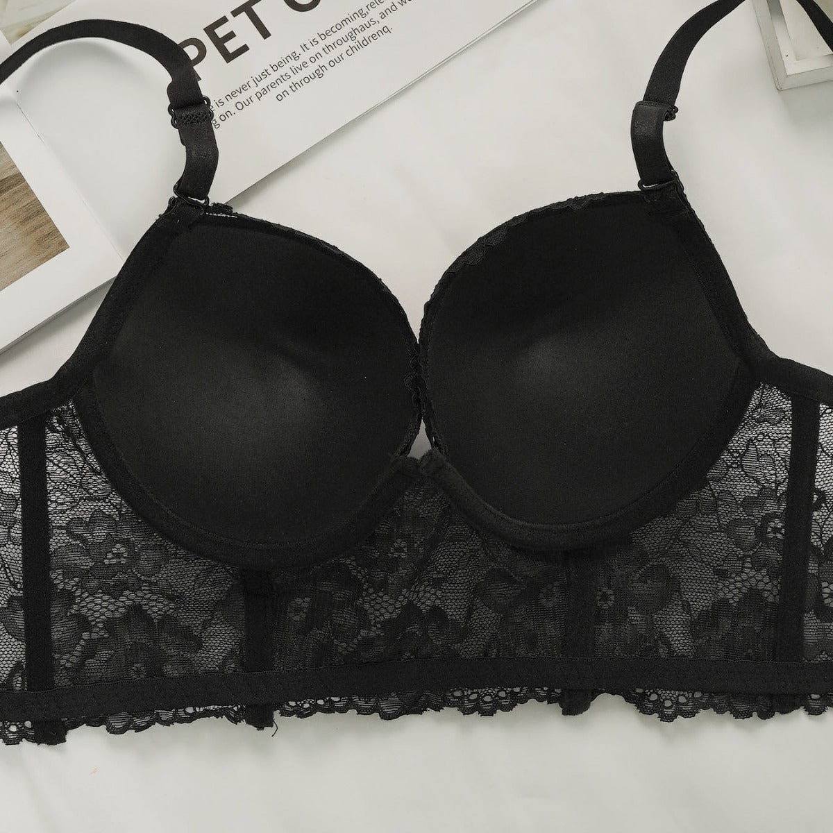 The Noir Lift | Women's Lace Underwire Push-Up Bra