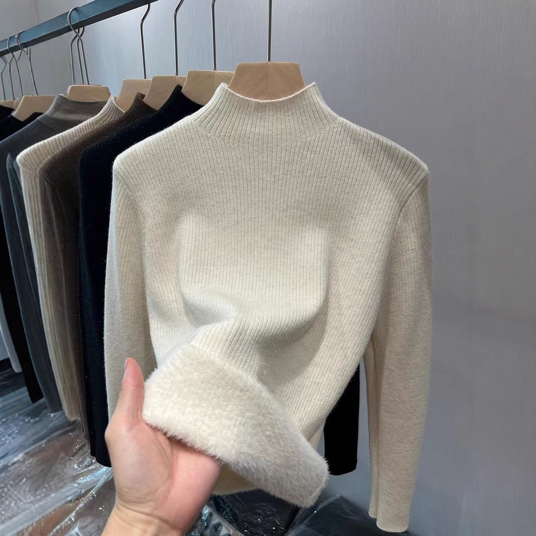 Fleece Lined Mock Neck Winter Top