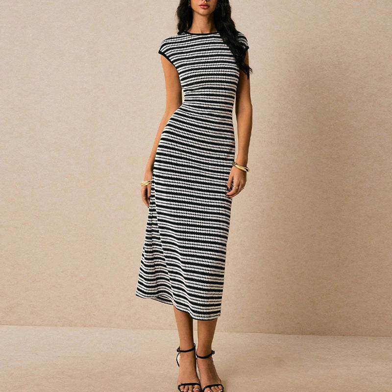 Striped Knit Cami Maxi Dress