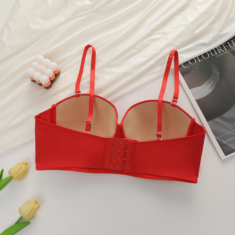 The Lace Lift | Red Lace Push-Up Underwire Bra