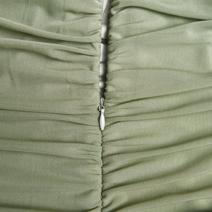 Spring and summer sling stitching dress tight pleated fishtail dress - Negative Apparel