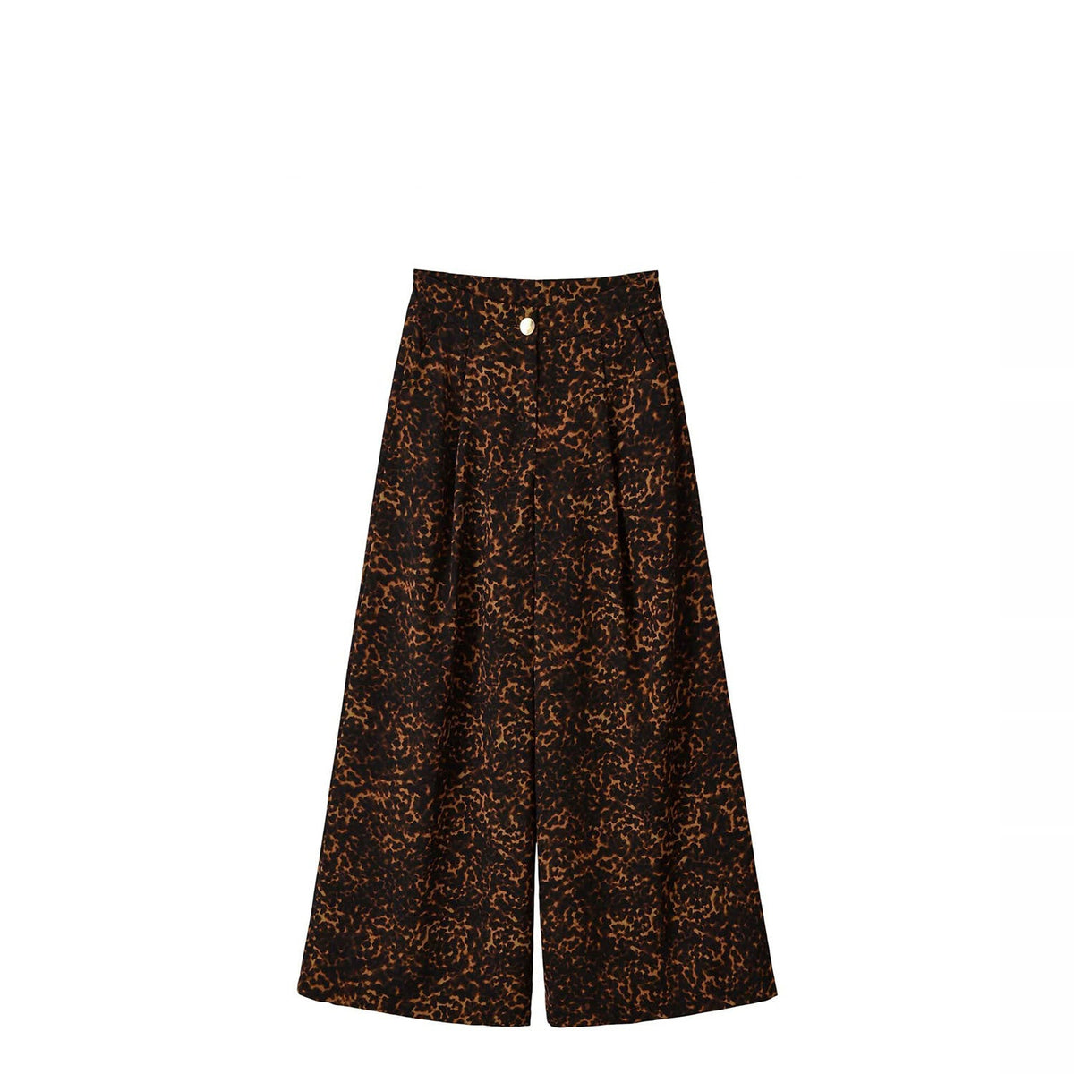 Leopard Print High Waist Trousers
