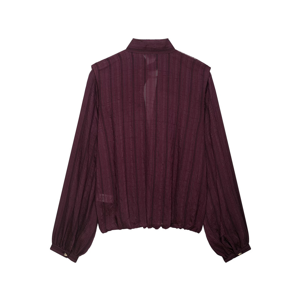Layered Placket Tie Front Shirt