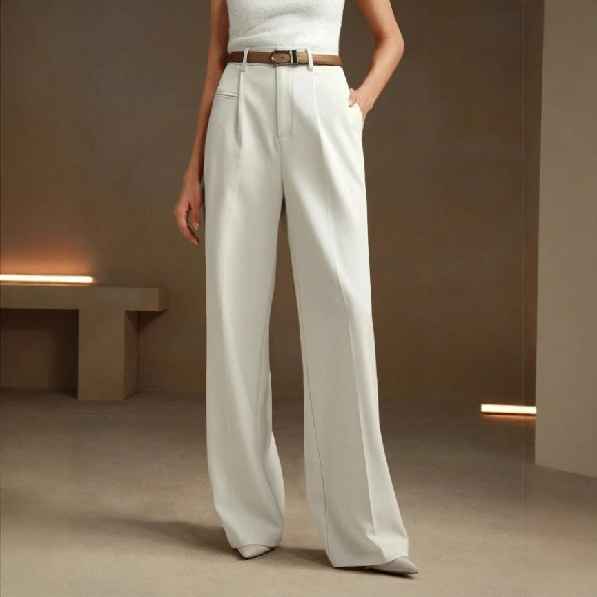 Floor Length Straight Leg Trousers