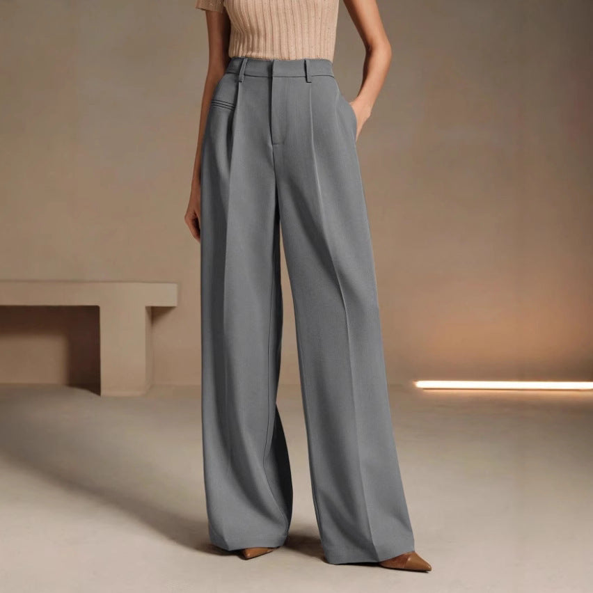Floor Length Straight Leg Trousers