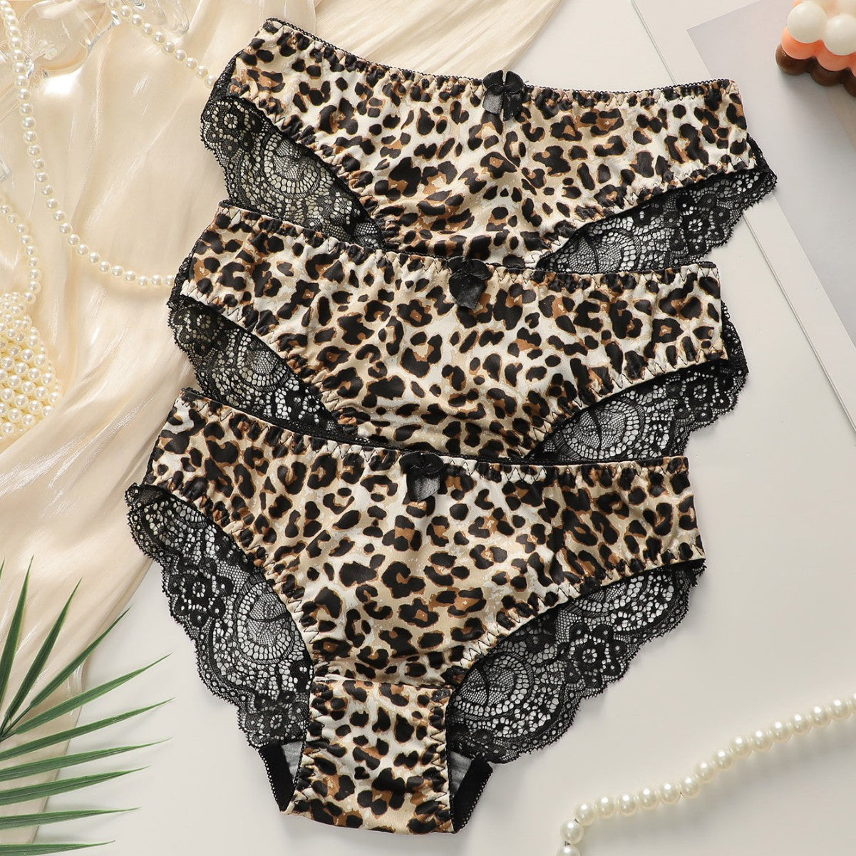The Leopard Tease | Women's Leopard Print Mid-Rise Triangle Panties (3-Pack)