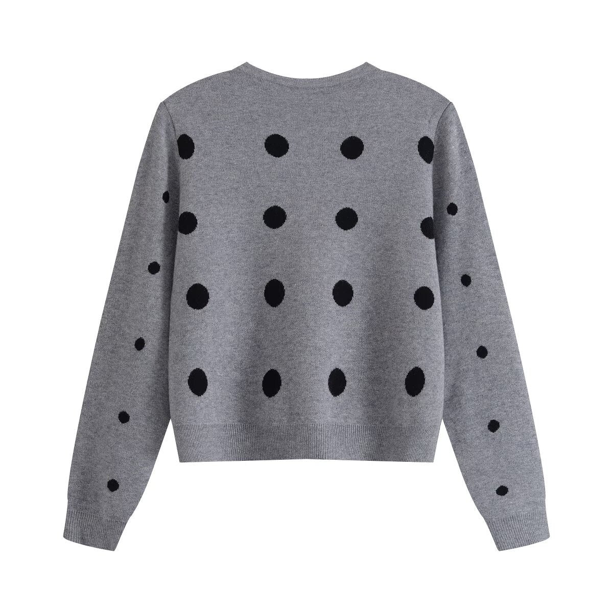Polka Dot Knit Cardigan