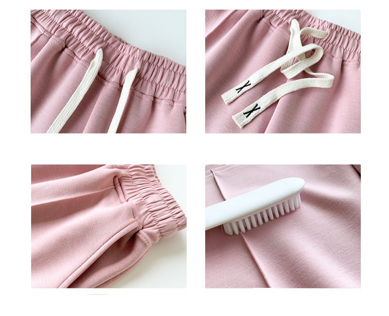 Air cotton pink sports shorts girls wear casual pants in summer, loose and versatile running wide - leg pants tide - Negative Apparel