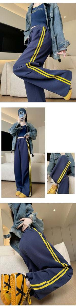 American navy parachute sports pants new loose straight sweatpants - Negative Apparel