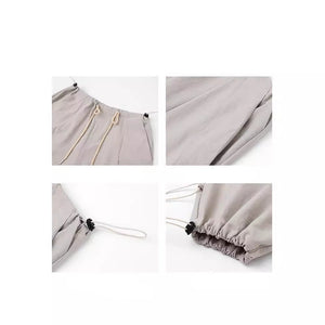 American overalls women's high - end pants women's spring and autumn high - waisted wide - leg sweatpants straight casual sweatpants trousers - Negative Apparel