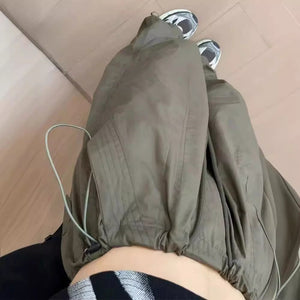 American overalls women's high - end pants women's spring and autumn high - waisted wide - leg sweatpants straight casual sweatpants trousers - Negative Apparel