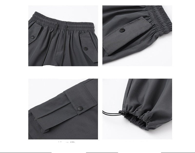 American overalls women's pants spring and autumn new loose and thin Spice girl straight sweatpants loose wide - leg casual sweatpants - Negative Apparel