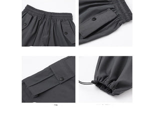 American overalls women's pants spring and summer 2025 new loose drape straight - leg pants sweatpants slim casual wide - leg pants - Negative Apparel