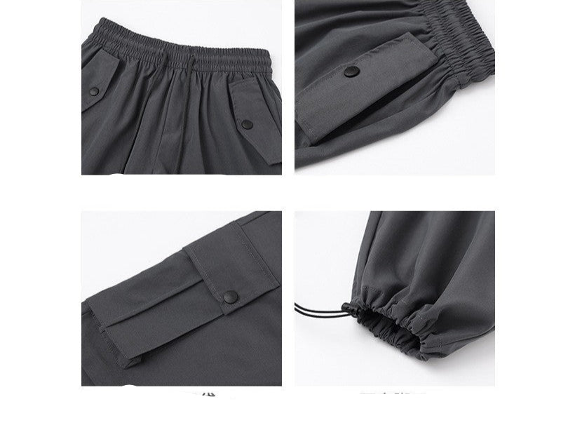 American overalls women's pants spring and summer 2025 new loose drape straight - leg pants sweatpants slim casual wide - leg pants - Negative Apparel