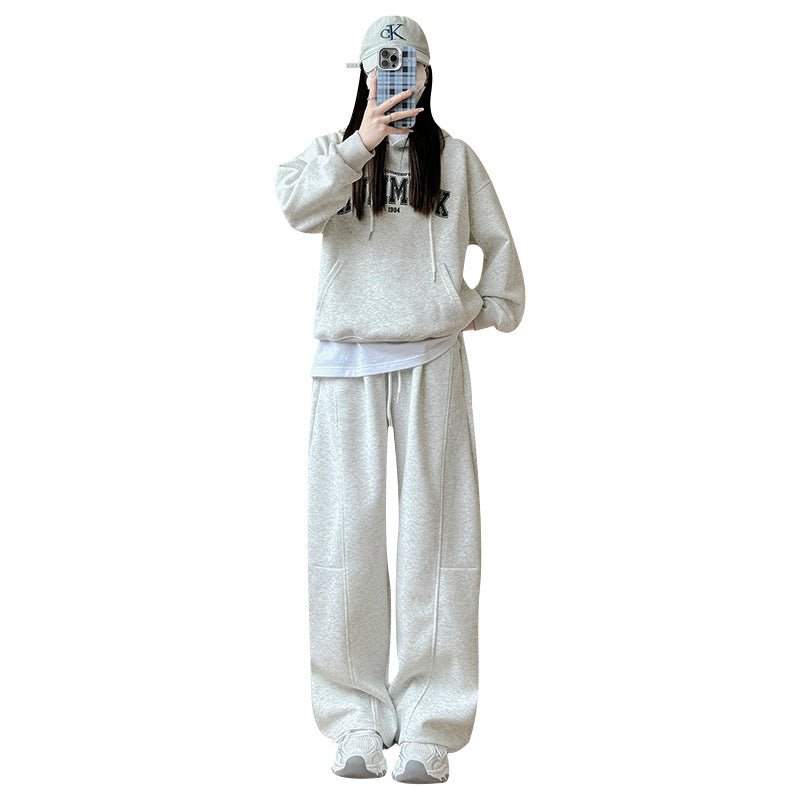 American scimitar banana pants women's pants spring and autumn new high waist straight loose wide leg pants casual narrow sweatpants - Negative Apparel