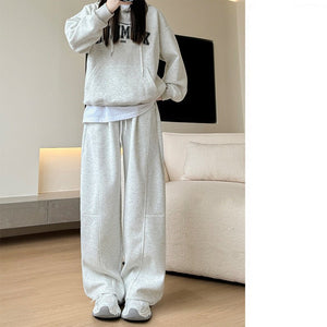 American scimitar banana pants women's pants spring and autumn new high waist straight loose wide leg pants casual narrow sweatpants - Negative Apparel