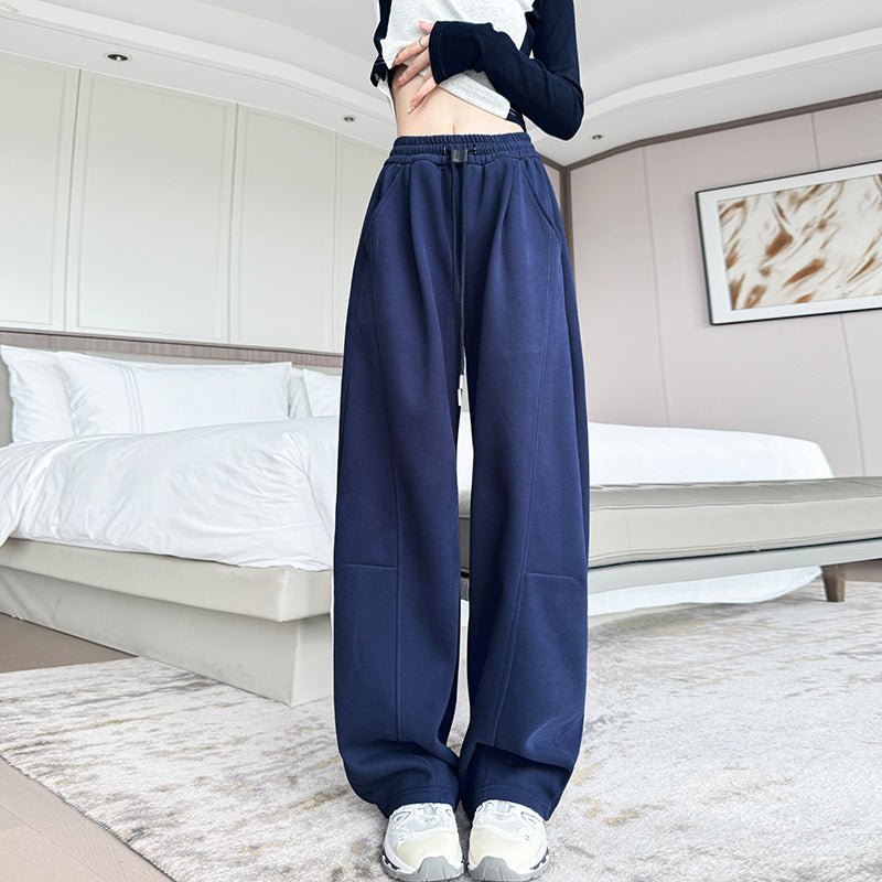 American scimitar banana pants women's pants spring and autumn new high waist straight loose wide leg pants casual narrow sweatpants - Negative Apparel