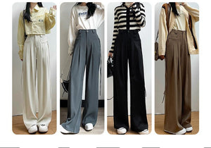 American suit pants drape pants women spring and autumn new casual pants women's straight pants mopping wide leg pants women's pants - Negative Apparel