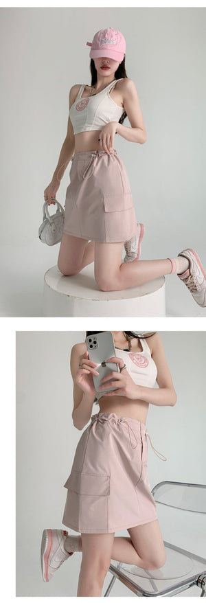 American workwear skirt for women, new summer style, slim design, hip skirt, high waist, small size, A - line short skirt - Negative Apparel