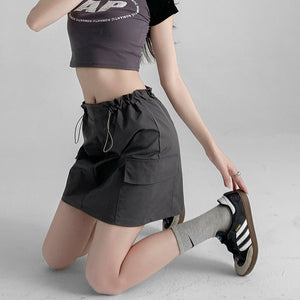 American workwear skirt for women, new summer style, slim design, hip skirt, high waist, small size, A - line short skirt - Negative Apparel