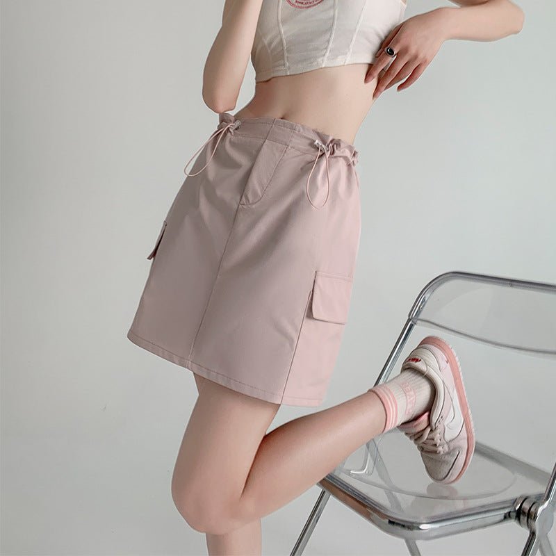 American workwear skirt for women, new summer style, slim design, hip skirt, high waist, small size, A - line short skirt - Negative Apparel