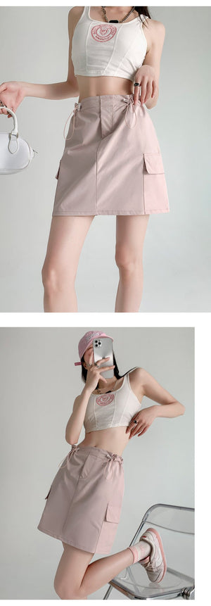 American workwear skirt for women, new summer style, slim design, hip skirt, high waist, small size, A - line short skirt - Negative Apparel