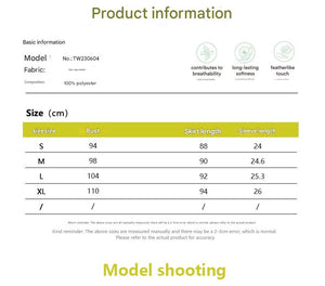 an and n holiday style contrast color short - sleeved dress female summer travel loose V - neck medium - length A - line skirt - Negative Apparel