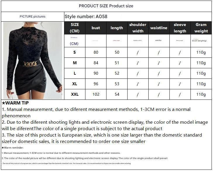 and the 2025 new sexy single - layer brateless stand - up collar mesh bottoming shirt top women's T-shirt - Negative Apparel