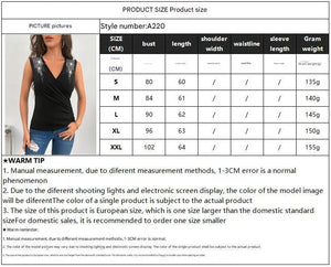 and the 2025 spring and summer elegant cross - fold hot diamond sleeveless vest slim T-shirt slim top women - Negative Apparel