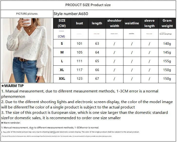 and the 2025 spring new women's V - neck lantern sleeve embroidery casual romantic white shirt top - Negative Apparel