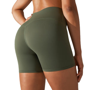Aura Brushed Yoga Shorts | Velvety. Vivid. Victorious. - Negative Apparel