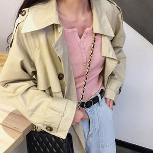 Autumn and winter Korean version with V - neck long - sleeved pullover bottoming sweater slim and thin elastic pit strip knitted sweater top women - Negative Apparel