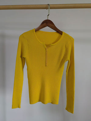 Autumn and winter Korean version with V - neck long - sleeved pullover bottoming sweater slim and thin elastic pit strip knitted sweater top women - Negative Apparel