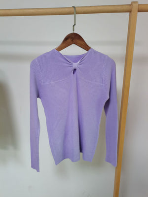 Autumn and winter new knitted sweater women's heart machine hollow bottoming shirt design sense with V - neck long - sleeved slim top - Negative Apparel