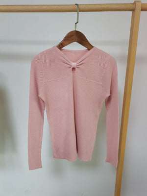 Autumn and winter new knitted sweater women's heart machine hollow bottoming shirt design sense with V - neck long - sleeved slim top - Negative Apparel