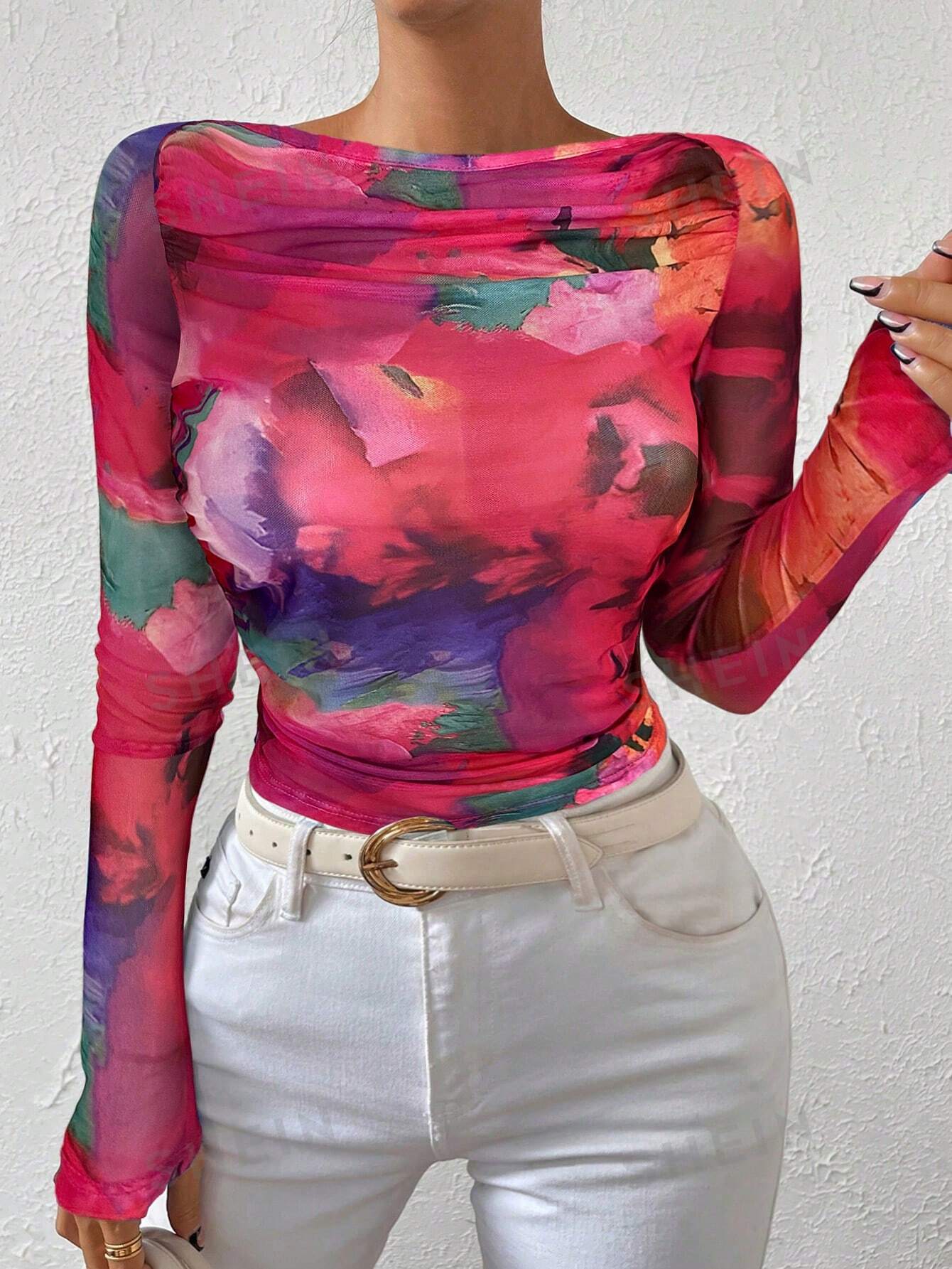 BAE Tie Dye Boat Neck Top - Negative Apparel