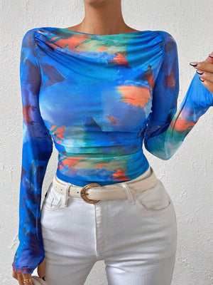 BAE Tie Dye Boat Neck Top - Negative Apparel