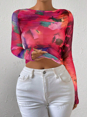 BAE Tie Dye Boat Neck Top - Negative Apparel