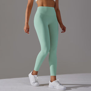 Bare Glow 9/10 Leggings | Seamless. Sculpted. Serene. - Negative Apparel