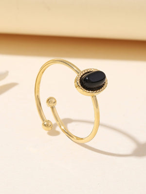 Baroque Style Ring With Natural Stone - Negative Apparel