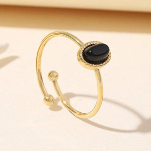 Baroque Style Ring With Natural Stone - Negative Apparel