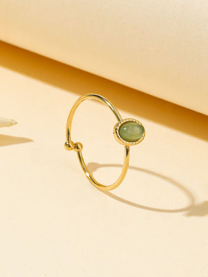 Baroque Style Ring With Natural Stone - Negative Apparel