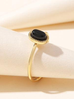 Baroque Style Ring With Natural Stone - Negative Apparel