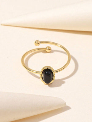 Baroque Style Ring With Natural Stone - Negative Apparel