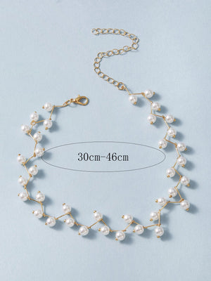 Bead Decor Choker - Negative Apparel