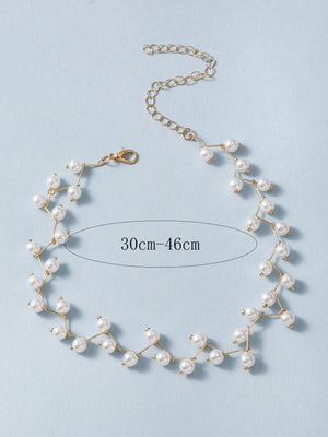Bead Decor Choker - Negative Apparel