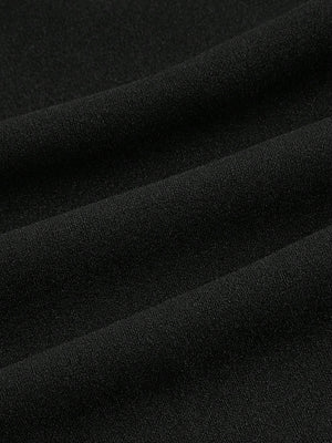 BIZwear Contrast Panel Halterneck Split Back Bodycon Dress Workwear - Negative Apparel