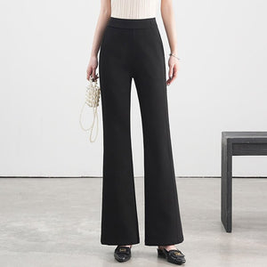 Black Lulu, the same micro - pull pants 2025 women's spring new high - waisted slim - fitting casual pants for children - Negative Apparel