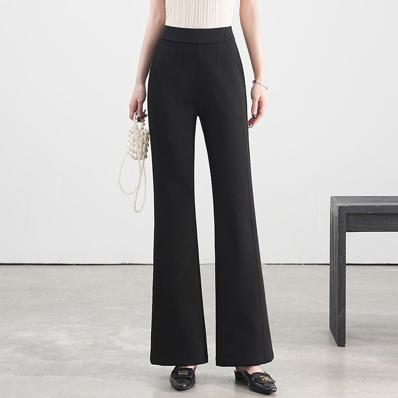 Black Lulu, the same micro - pull pants 2025 women's spring new high - waisted slim - fitting casual pants for children - Negative Apparel